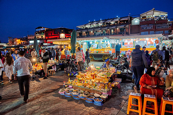 Jemaa el-Fnaa at night