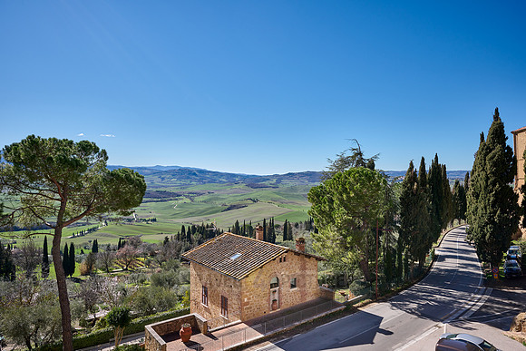 view from Pienza over Val de Orcia