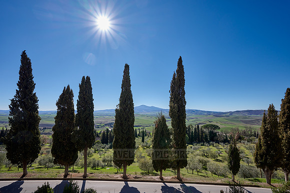 view from Pienza over Val de Orcia