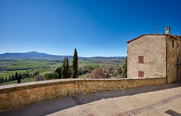 view from Pienza over Val de Orcia