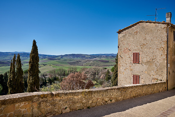 view from Pienza over Val de Orcia