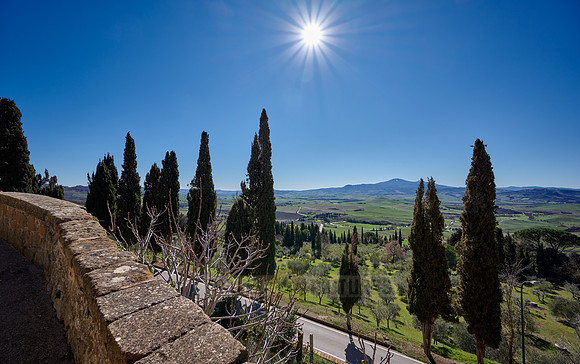 view from Pienza over Val de Orcia