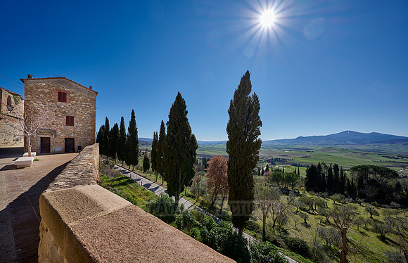 view from Pienza over Val de Orcia