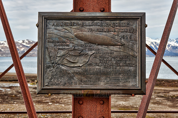 Image panel in Ny-Ålesund commemorates Amundsen's North Pole Expedition