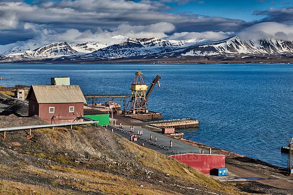 buildings and landscape of Barentsburg