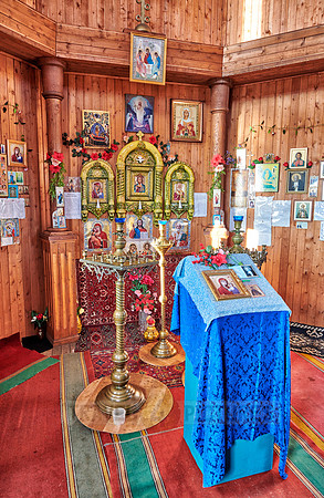 interior shot of Orthodox Church in Barentsburg