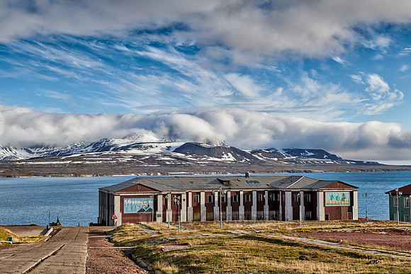 buildings and landscape of Barentsburg