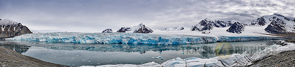 panorama of glacier Dahlbreen