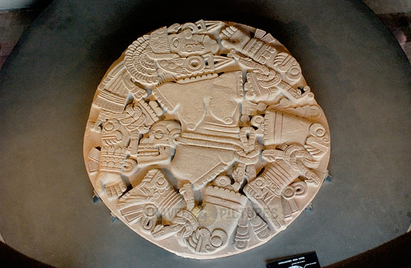 Carving of the dismemberment of the moon goddess Coyolxauhqui