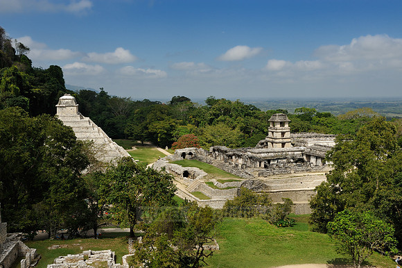 overview of Maya archaeological site Palenque