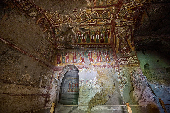 frescos inside the serpent church or Yilanli church
