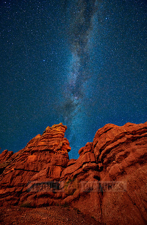 night sky over Red Canyon