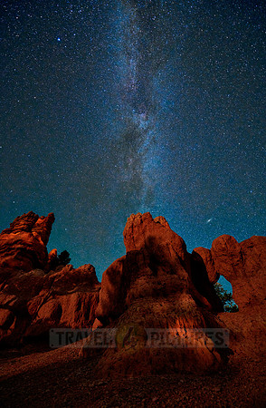 night sky over Red Canyon