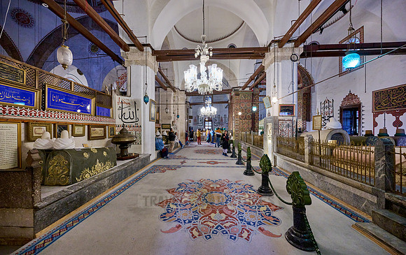 Innenaufnahme des Mausoleum und Museum des Mevlana Rumi. |inside shot of Mausoleum and museum of Mevlana Rumi|