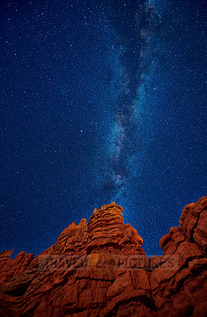 night sky over Red Canyon