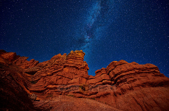 night sky over Red Canyon