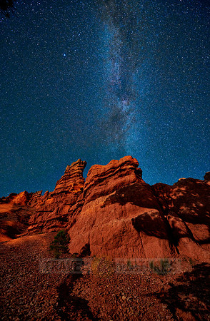 night sky over Red Canyon
