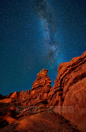 night sky over Red Canyon
