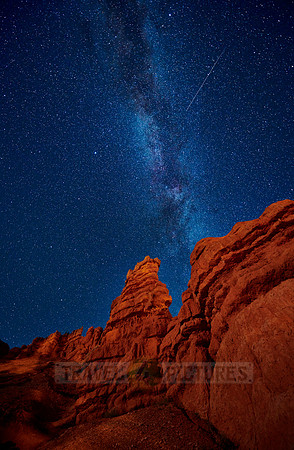 night sky over Red Canyon