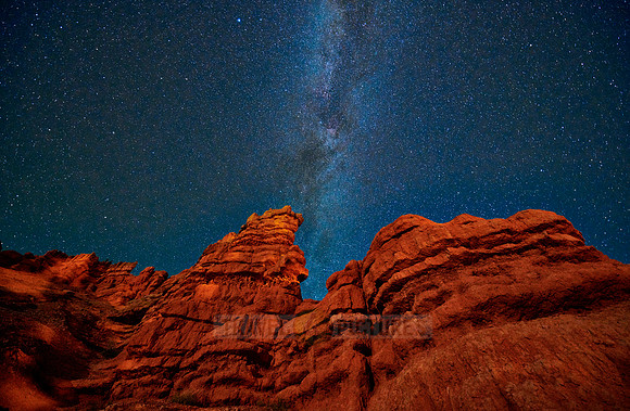 night sky over Red Canyon