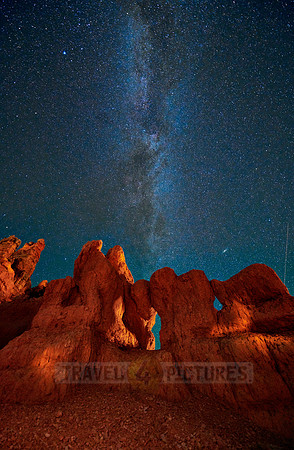 night sky over Red Canyon
