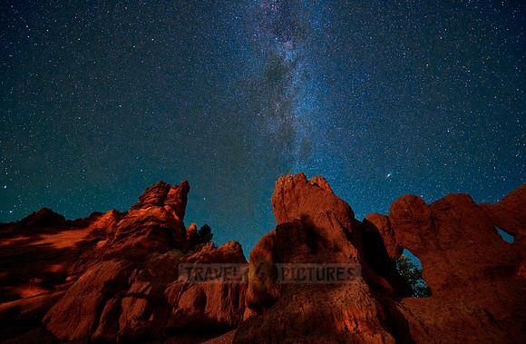 night sky over Red Canyon