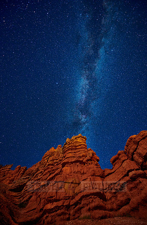 night sky over Red Canyon
