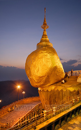 twilight at illuminated The Golden Rock