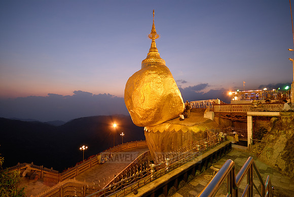 twilight at illuminated The Golden Rock