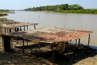 dried fish at fishing village
