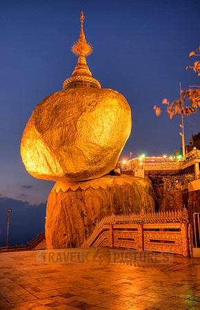 twilight at illuminated The Golden Rock