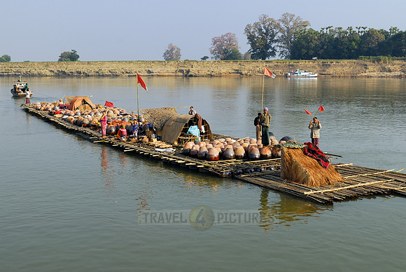 barge on Irrawaddy River