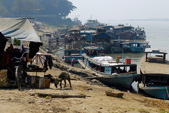 barge on Irrawaddy River
