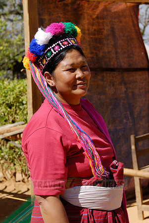 portrait of traditional woman of Palaung tribe