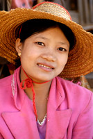 portrait of traditional woman of Palaung tribe