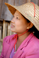 portrait of traditional woman of Palaung tribe