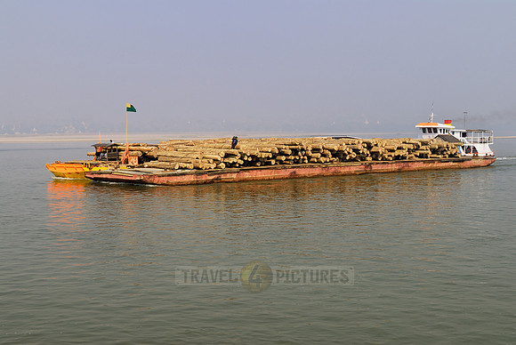 barge on Irrawaddy River