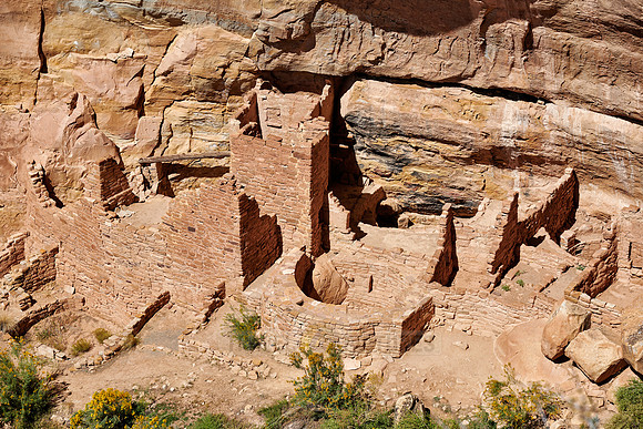 Square Tower House, Cliff dwellings in Mesa-Verde-National Park