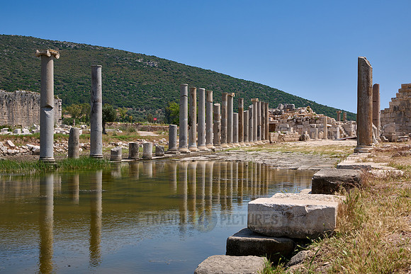 collonnaded harbor street of Patara
