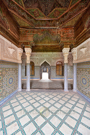 interior view with strong decoration of Telouet