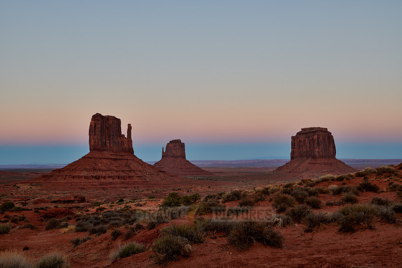 sunset at the Mittens, Monument Valley
