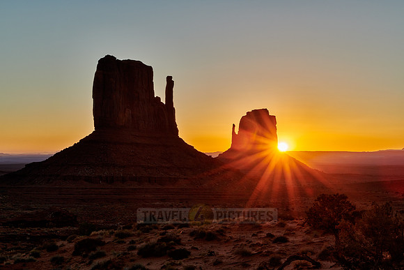 sunrise over Monument Valley