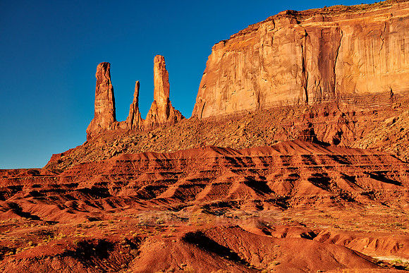 the Three Sisters in Monument Valley