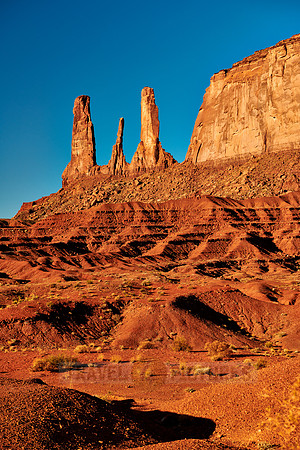 the Three Sisters in Monument Valley