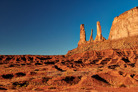 the Three Sisters in Monument Valley
