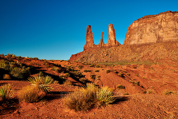 the Three Sisters in Monument Valley