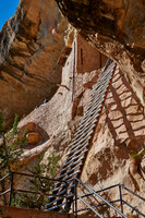 steep ladder to Balcony House, Cliff dwellings in Mesa-Verde-National Park