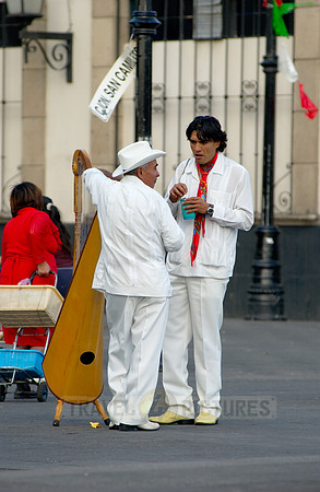 Mariachi musicians meet in the Plaza Garibaldi