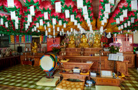 interior shot of Baekunsa Temple or "White Cloud Temple" on Yeonjondo Island