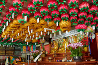 interior shot of Baekunsa Temple or "White Cloud Temple" on Yeonjondo Island